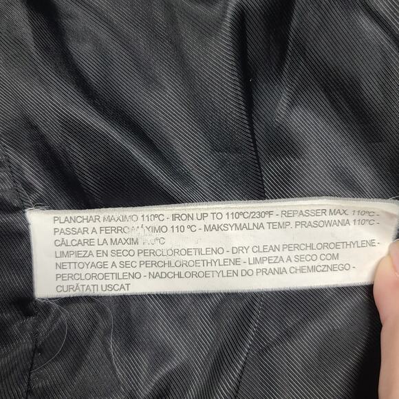 Zara Basic double breasted Gray wool coat womens Sz Small minimalistic classic - Picture 11 of 13